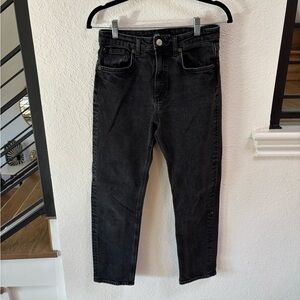 Zara Bliss Straight Black Denim Jeans